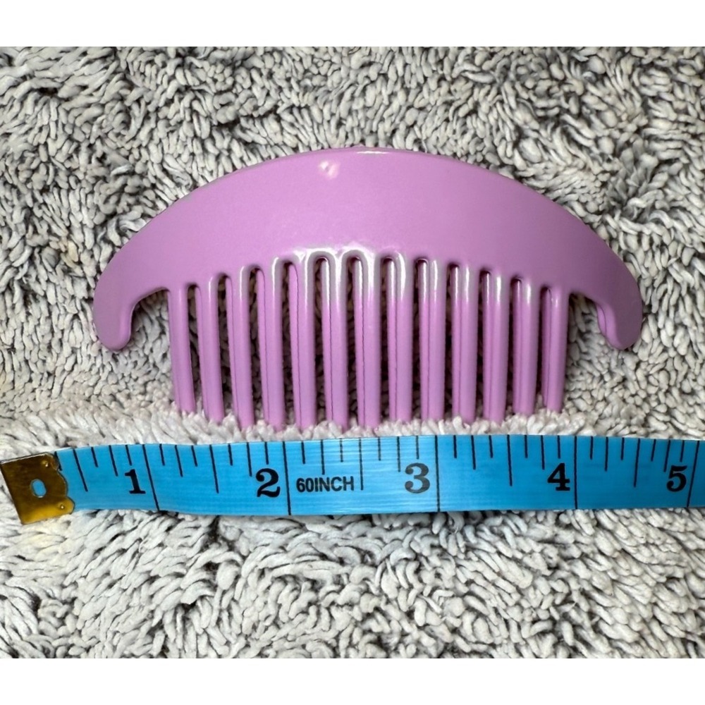 Vintage 80s Goody Tzer Hair Comb Purple Crescent Moon Retro Accessory USA Made - Picture 4 of 4